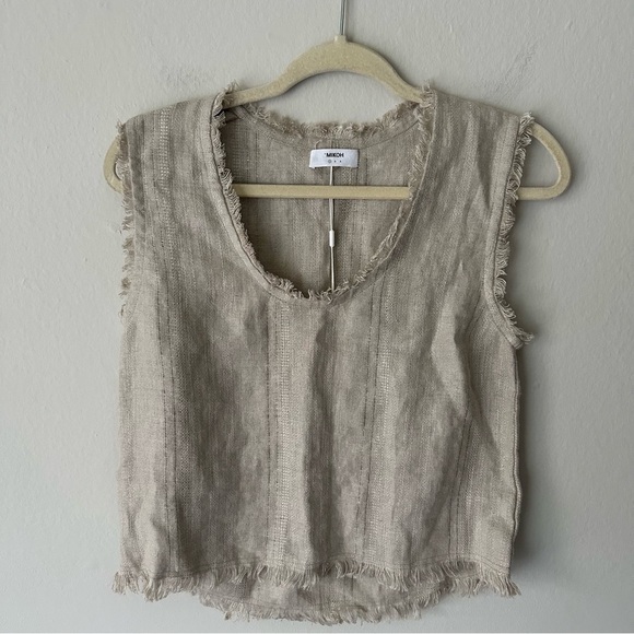Mikoh Himalaya Linen Frayed Tank Size 1 Small NWT - Picture 5 of 10